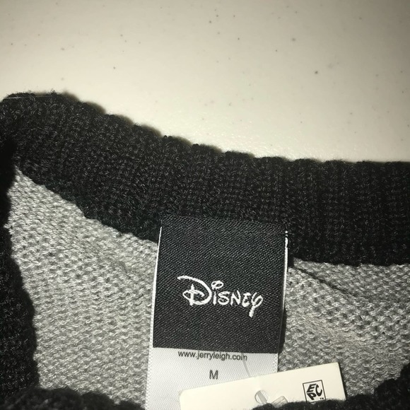 DISNEY MINNIE MOUSE BLACK AND GREY PULLOVER SWEATER MEDIUM - Picture 3 of 3